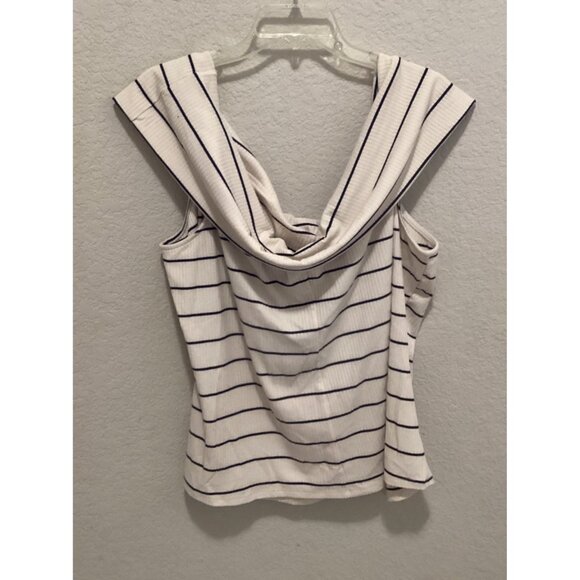 A New Day Striped Sleeveless Cowl Neck Ribbed Top Size 3X - Picture 3 of 4